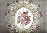 Best Velvet Embroidered Linen Curtain Fabric Woven for Wedding Dress for sale