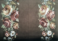Best Polyester Embroidered Curtain Fabric / Velvet Embroidered Fabric for sale