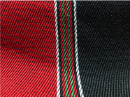 Best Red and Black Striped Curtain Sadu Fabric Soft Geometric Pattern for sale