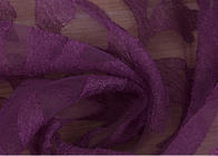 Best Plain Sheer Purple Light Curtain Fabric Voile Material Lightweight for sale