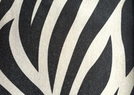Best 100 Polyester Zebra Velvet Fabric / Zebra Print Upholstery Fabric for sale