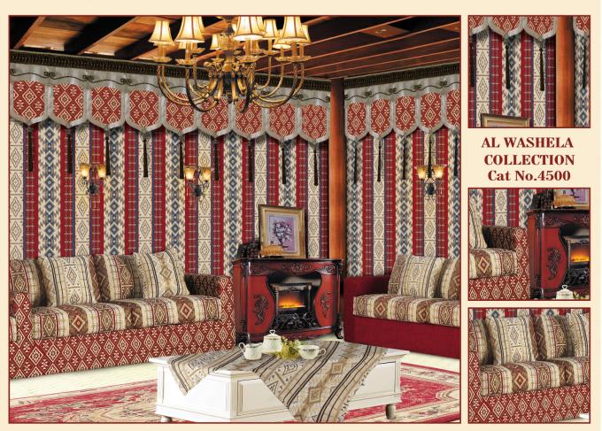 Arabic Style Seating Geometric Pattern Fabric Sadu 100% Polyester