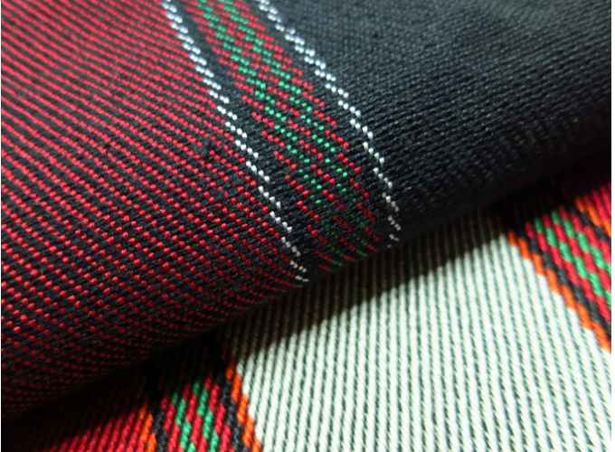 Red and Black Striped Curtain Sadu Fabric Soft Geometric Pattern