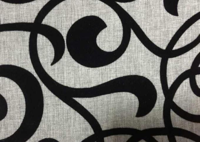 Grey Polyester Flocked Fabric Upholstery Home Textile 210GSM Weight