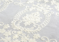 China Polyester Voile Curtain Fabric Embroidery Contemporary Decoration distributor