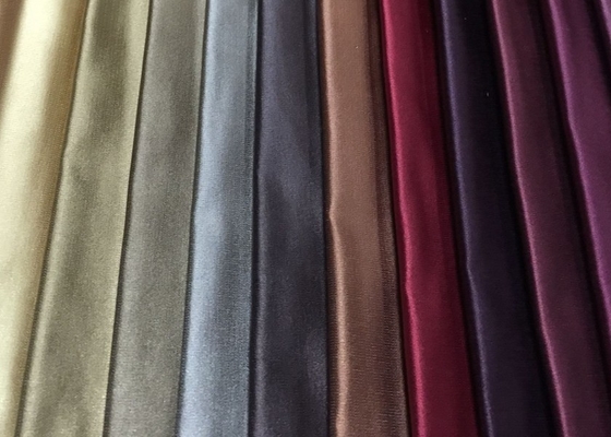 China Polyester Silk Plain Woven Fabric Colorful 220GSM For Drapery distributor