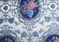 China Multi - Colors Embroidered Curtain Fabric , Sofa Sheer Curtain Fabric distributor