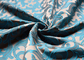 Silk Jacquard Woven Fabric For Dress , Blue Polyester Jacquard Fabric supplier