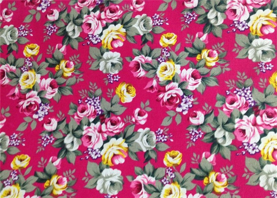 Floral Patterned Canvas Fabric Polyester / Floral Print Fabrics supplier