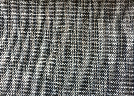 Sofa Yarn Dyed Plain Woven Fabric Gray Linen Polyester Backing supplier