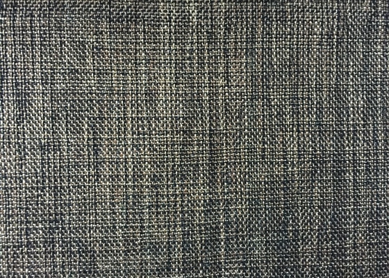 Sofa Yarn Dyed Plain Woven Fabric Gray Linen Polyester Backing supplier