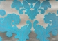 Navy Floral Woven Jacquard Fabric , Teal Jacquard Fabric Decorate supplier