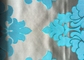 Navy Floral Woven Jacquard Fabric , Teal Jacquard Fabric Decorate supplier