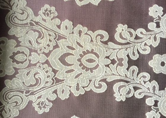 Sofa Curtain Jacquard Woven Fabric French Style With Floral Pattern supplier