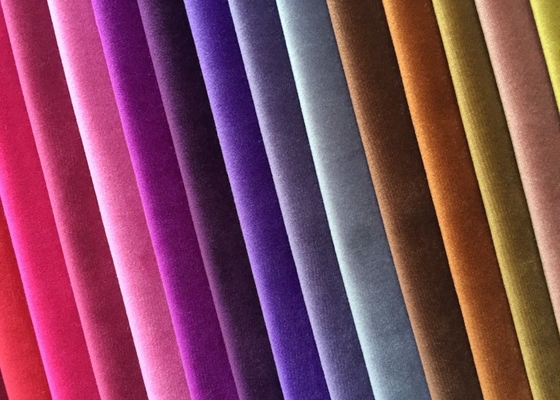 Colorful Plain Polyester Velvet Fabric Soft Knitted with Short Fiber supplier