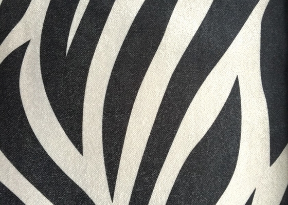 100 Polyester Zebra Velvet Fabric / Zebra Print Upholstery Fabric supplier