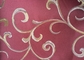 Red Floral Pattern Floral Jacquard Fabric Polyester Sofa Cover supplier