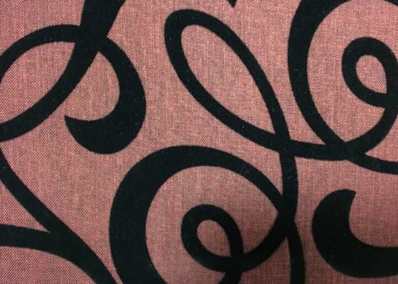 Upholstery Flocked Home Textile Fabric Flocked Taffeta Fabric supplier