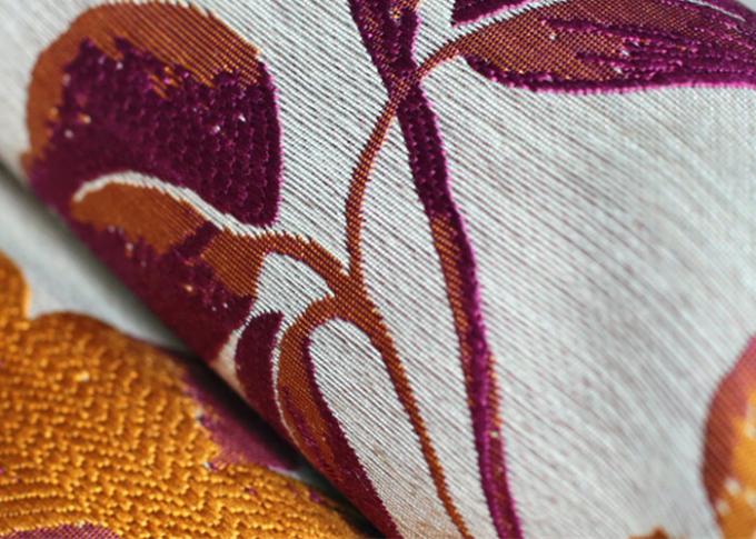 Soft Jacquard Silk Organza Fabric Purple Organza High Stretch