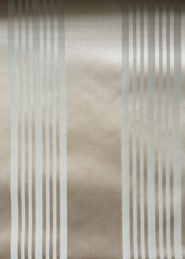 Beding Striped Jacquard Woven Fabric High Density Silver Blackout