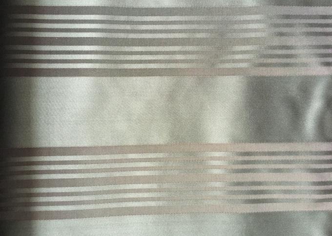 Polyester Jacquard Woven Fabric Striped , Sofa Curtain Fabric