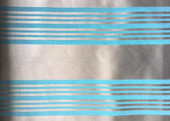 Woven Blue Jacquard Damask Fabric Striped Jacquard Bed Linen