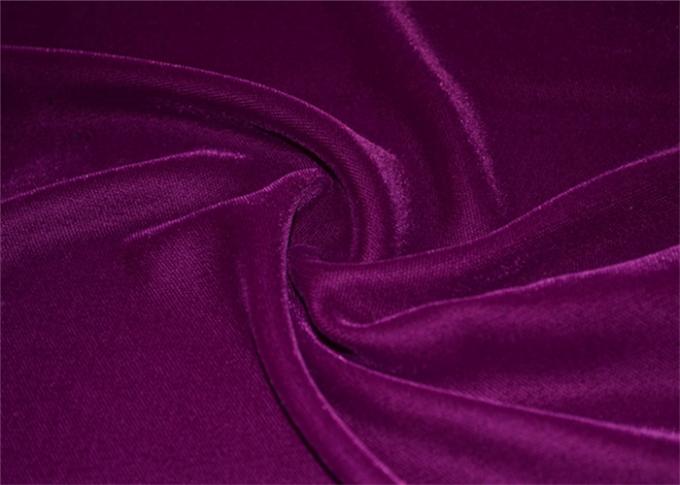 Purple 100% Polyester Micro Velvet Fabric Blackout Plain Woven
