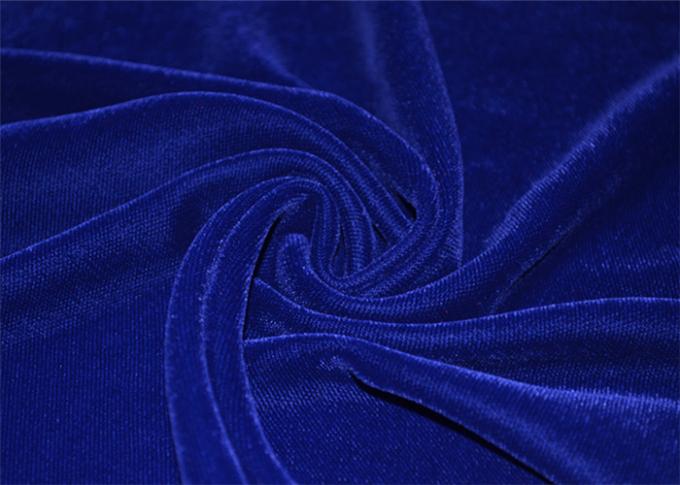 Royalblue Polyester Micro Velvet Fabric Hgih Density Anti-Static