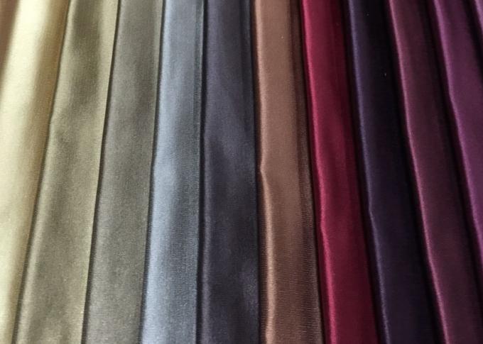 Polyester Silk Plain Woven Fabric Colorful 220GSM For Drapery