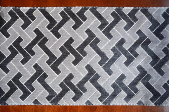 Geometrical Design Polyester Upholstery Fabric For Tablecloth